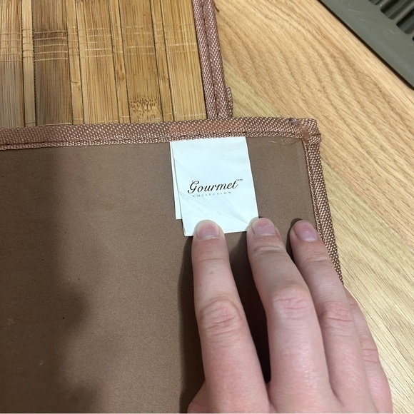 Bamboo Placemats Set of 4 Tan Brown Home Kitchen Dining - Picture 5 of 5